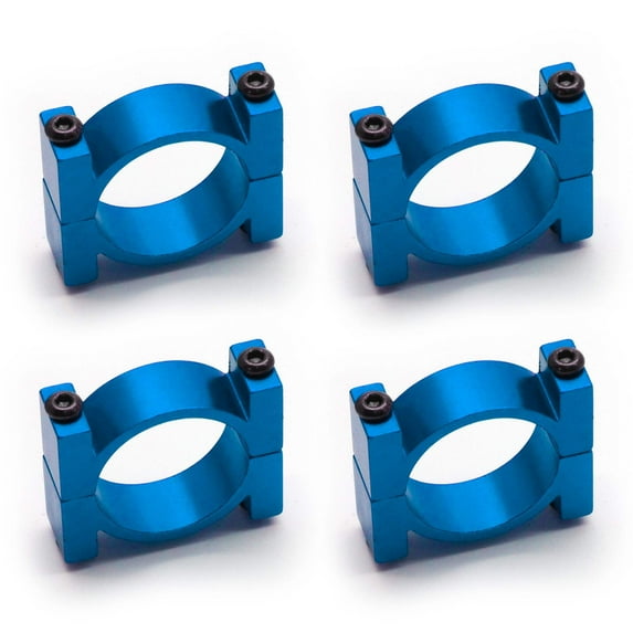 4pcs 22mm CNC Aluminum Tube Clamp Mount (Blue Anodized)