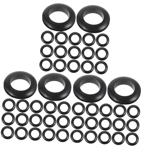4sets Rubber Ring Protective Cover Hole Plugs Firewall Grommet for Electrical Appliance Grommet Kit Electrical Wire Gasket Firewall Hole Gasket for Automotive PVC 50pcs*4