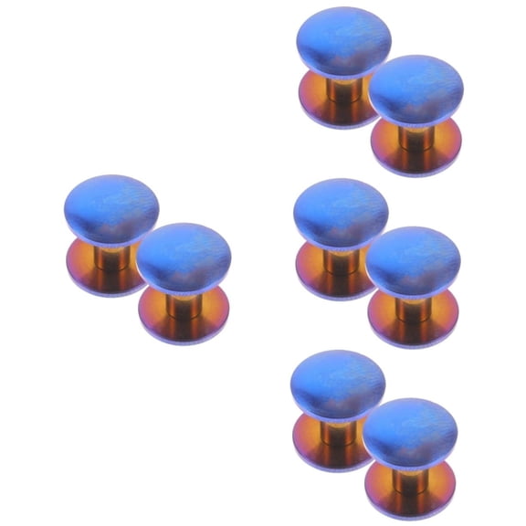 4sets Screw Posts Binding Screws for Purses Scrapbooks Nickel-Plated Easy to Bond 2pcs*4