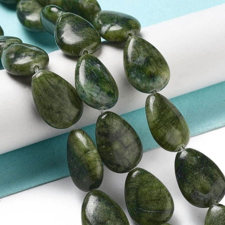 4strands /Chinese Southern Beads Strands Flat Teardrop 17.5~18x13~13.5x6mm Hole: 1.2~1.4mm about 11pcs/strand 7.56''(19.2cm)