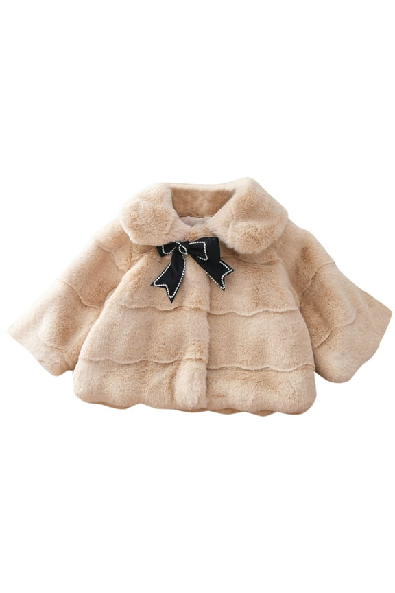 4t Jacket 4t Kids Jacket Kids Child Toddler Baby Girls Long Sleeve Patchwork Solid Bowknot Winter Coats Jacket Outer Outwear Outfits Clothes Ski Coat Girls 8