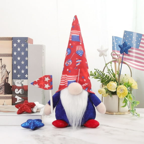 4th 0f July Gnomes Patriotic Gnomes Decorations Independence Day Gnome Decor Festive Home Tabletop Decoration Themed Collectible For Holiday Parties Indoor Outdoor Display
