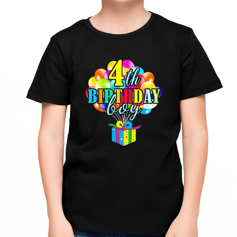 Kids Fourth Birthday Boy Shirt, 4 Year Old Birthday Boy Outfit Kids Fourth Birthday Boy Shirt, 4 Year Old Birthday Boy Outfit