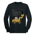 thumbnail image 1 of 4th Birthday - Bulldozer Construction Party Toddler Long sleeve kids T-Shirt 4T Black, 1 of 5
