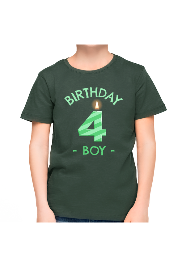 4th Birthday Candle 4th Birthday Boy Shirt 4 Year Old Boy 4th Birthday Shirts for Boys Birthday Gift