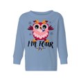 thumbnail image 1 of 4th Birthday Cute Owl Toddler Long Sleeve Shirt I'm Four Boys Shirt Girls T-Shirt Owl Four Kids T-Shirt, 1 of 4
