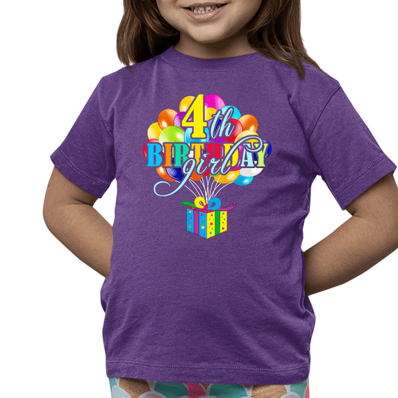 4th Birthday Girl Shirt 4 Year Old Birthday Shirt Girl 4th Birthday Cute Girls Birthday Shirt