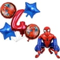 thumbnail image 1 of 4th Birthday Foil Balloons for Spiderman Party Decorations, 30 in, 1 of 7