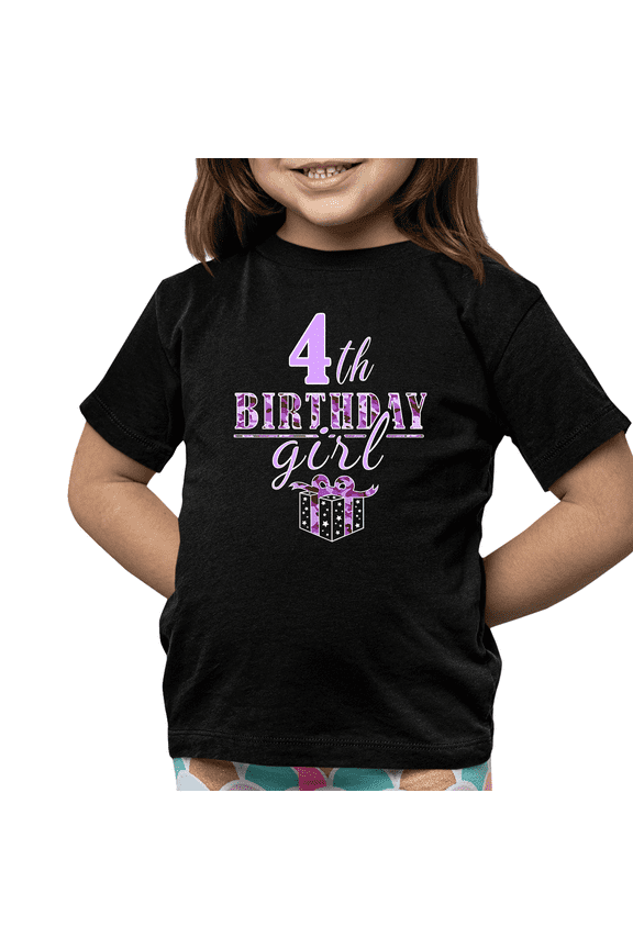 4th Birthday Shirt Girls Birthday Outfit 4 Year Old Girl 4th Birthday Gifts Cute Birthday Girl Shirt