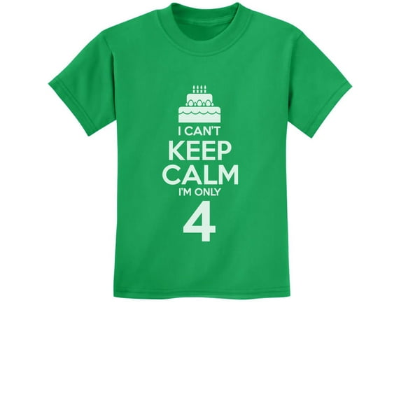 4th Birthday Tstars T-Shirt - I Can't Keep Calm I'm 4 Design - Unique Birthday Gift for 4 Year Old Boys & Girls - Perfect for Birthday Celebrations - Kids Fun Themed Party Apparel