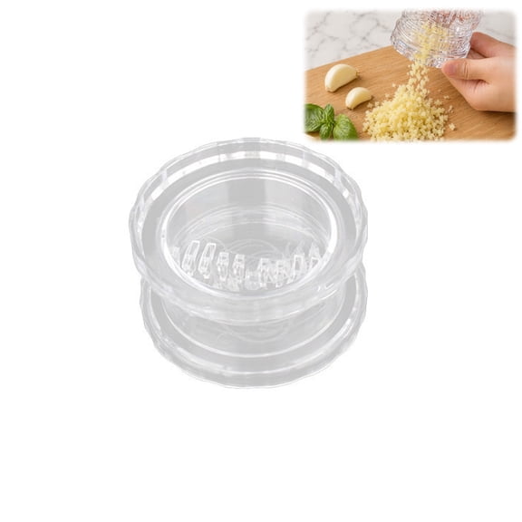4th Gen Garlic Mincer & Press in One – BPA-Free,Transparent Design Dishwasher Safe, 3–5 Clove Capacity for Ginger, Herbs, Nuts – Clear Transparent Design(1pcs)