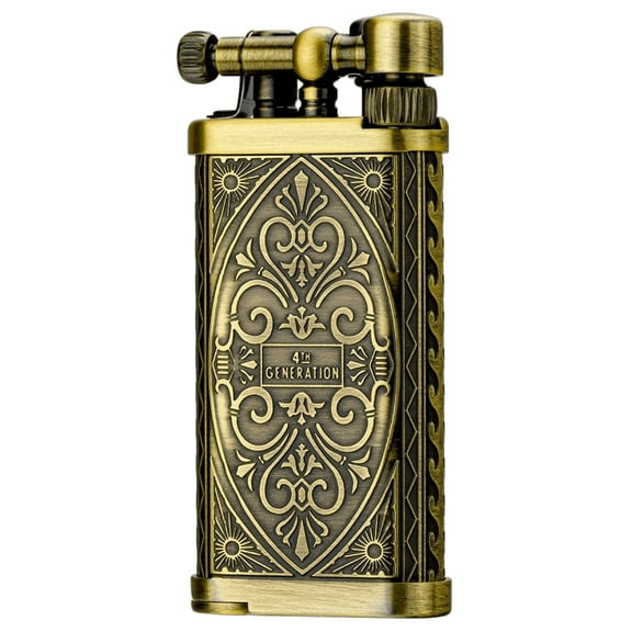 4th Generation Heritage Collection IM Corona Old Boy Antique Brass Lighter -7964