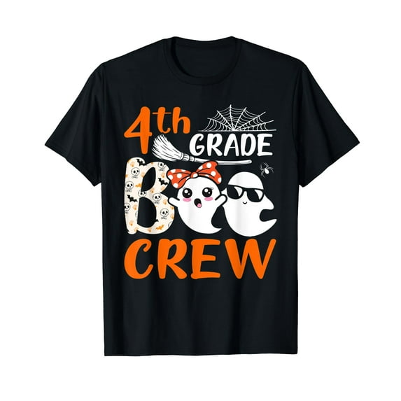 4th Grade Boo Crew Teachers Students Ghost Halloween T-Shirt