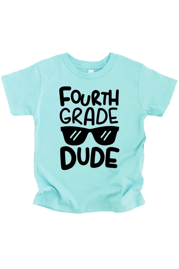4th Grade Dude First Day of School Gift Back to School T-Shirt Boys Back to School Chill Shirt Youth Large