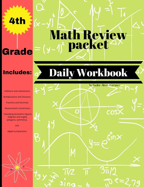 4th Grade Math Review Packet Daily Workbook: Daily Practice Workbook ...