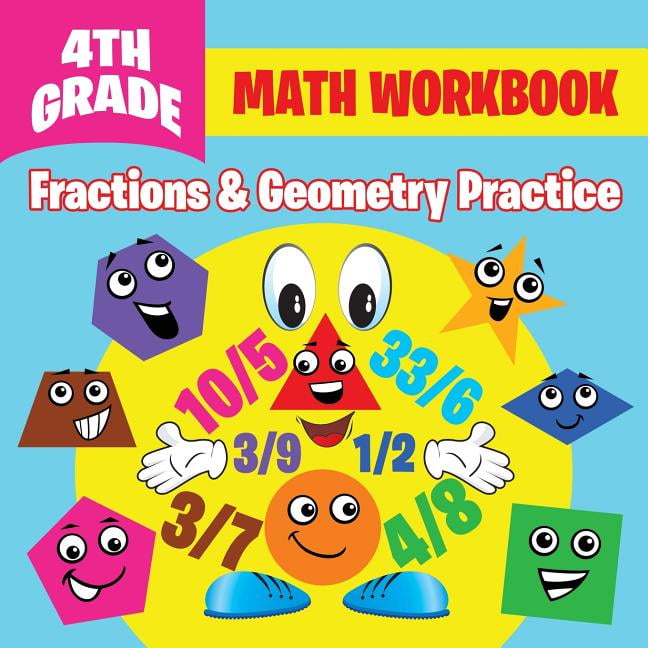 BABY PROFESSOR 4th Grade Math Workbook: Fractions & Geometry Practice (Paperback)