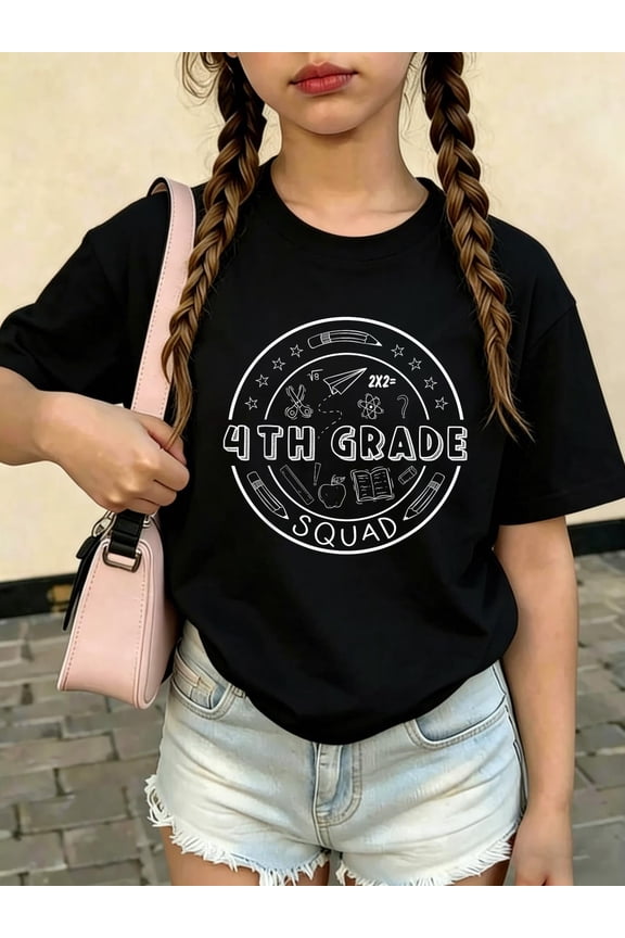4th Grade Squad Back To School Fourth Grade Kids Teachers Kids T-Shirt
