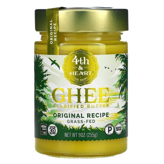 4th & Heart, Ghee Clarified Butter, Grass-Fed, Original Recipe, 9 oz