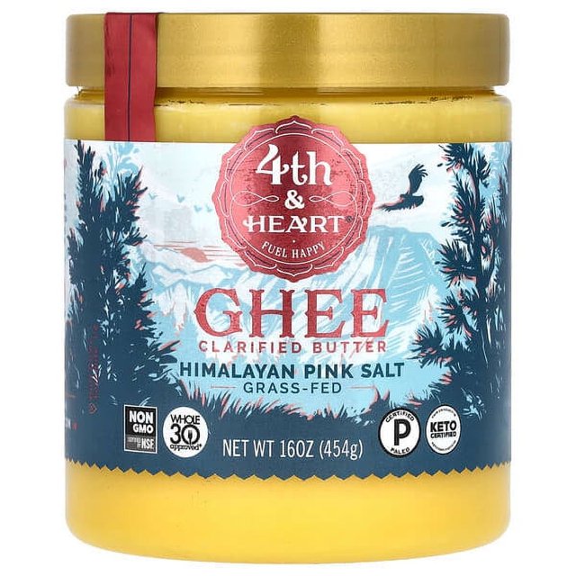 4th & Heart, Ghee Clarified Butter, Himalayan Pink Salt, 16 oz