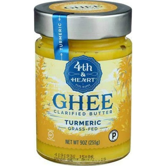 4th Heart Ghee Turmeric Grass Fed 9 oz (Pack of 6)