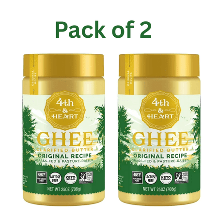 4th & Heart Original Ghee, Clarified Butter, 25 oz. pack of 2