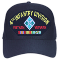 thumbnail image 1 of 4th Infantry Division Vietnam Veteran with Patch and Ribbons Ball Cap, 1 of 1
