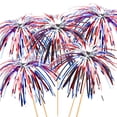 thumbnail image 1 of 4th of July 250th Anniversary Independence Day Cocktail Picks, 4.7-Inch Firework Bamboo Toothpicks, Red White and Blue Patriotic Party Appetizer Sticks 250th Anniversary D#006 Red & Blue, 1 of 8