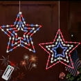 thumbnail image 1 of 4th of July Accessories under $5! kkbbma 4th of July Lights Patriotic, Window Lights Red White Blue Star Silhouette Fairy Lights for Fourth of July, Independence Day,Memorial Day Decorations, 1 of 9