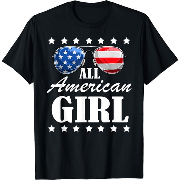 4th July America Independence Day Patriot USA Womens & Girls T-Shirt