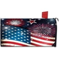 thumbnail image 1 of 4th of July American Flag Mailbox Covers Magnetic Standard Size 18x21 Inch Patriotic Mailbox Cover Magnetic Mailbox Covers Post Wraps Letter Box Cover for Home Garden Yard Decor, 1 of 7