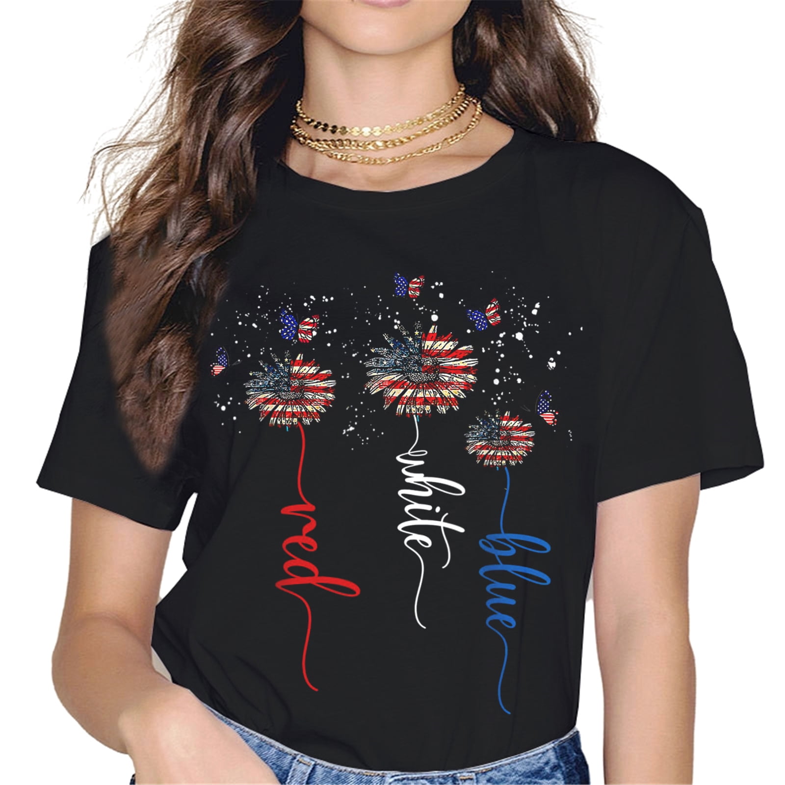 Women's Accept Understand Love Sunflower Graphic Tee – Inspirational Casual Short Sleeve T-Shirt