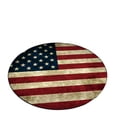 thumbnail image 1 of 4th of July American Flag Round Area Rug 39.37 Inch Patriotic Stars and Stripes Carpet, Red White Blue Non Slip Decorative Floor Rug for Living Room Bedroom Entryway Home Decor, 1 of 5