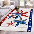 thumbnail image 1 of 4th of July Area Rug 4x6 Washable Rug Non Slip Independence Day Star American Flag Vintage Large Area Rug Indoor Floor Carpet for Entryway Bedroom Kitchen Living Room Home Office Dining Room Nursery, 1 of 8