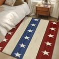 thumbnail image 1 of 4th of July Area Rugs 4x6 for Living Room, Blue Red Star Striped Independence Day Non Slip Washable Rug Runner, Low Pile Indoor Floor Carpet Mat Bathroom Rugs for Bedroom, Kids Room, 1 of 9