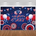 thumbnail image 1 of 4th of July Backdrop Independence Day Background American Flag Holiday Party Banner Patriotic Decor Fourth of July Memorial Day Party Decorations Props, 1 of 10
