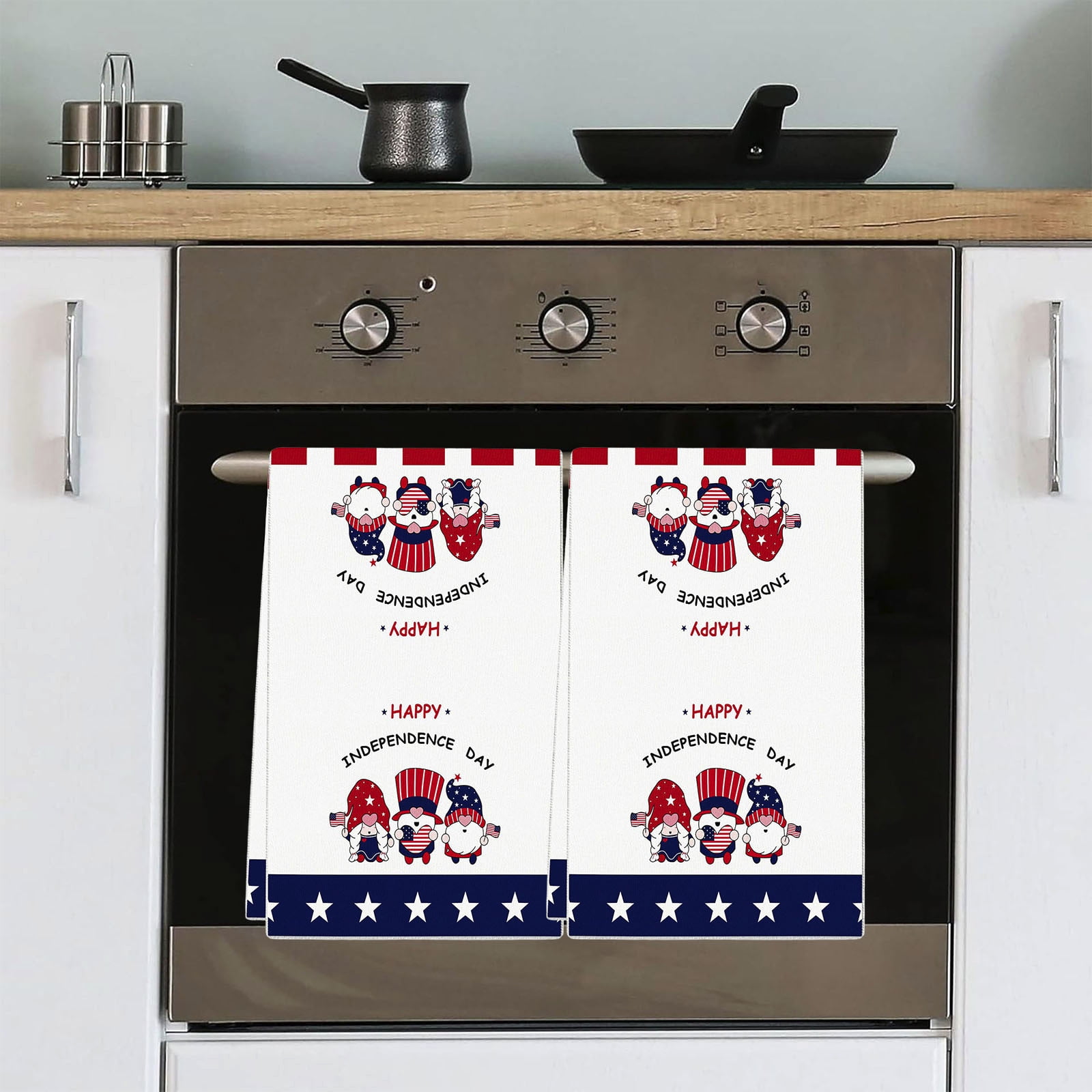 4th of July Bath Towels Clearance America Flag Gnomes Kitchen Towels ...