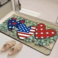 thumbnail image 1 of 4th of July Bathroom Rugs,Patriotic Heart Shaped Welcome Doormat,Red Blue White American Flag Star Floor Mat Soft Absorbent Non-Slip For Independence Day Entrance Home Decor 15.7x23.6 inch, 1 of 7