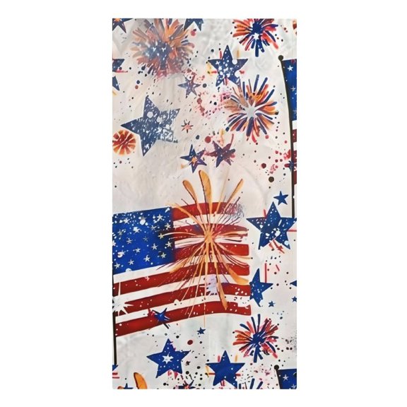 4th of July Beach Towel Splatter Flag Fireworks Stars Absorbent Compact Towels for Swimming Pool Beach Travel Things for Vacation Essentials Adult Gift,61.4×30.3Inch