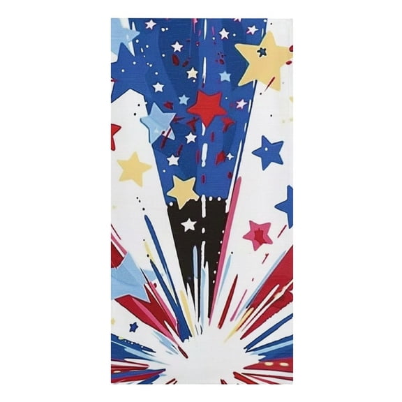 4th of July Beach Towel Star Stripe Explosion Pop Absorbent Compact Towels for Swimming Pool Beach Travel Things for Vacation Essentials Adult Gift,61.4×30.3Inch