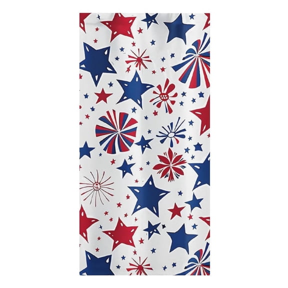 4th of July Beach Towel Stars with Red Blue Splatter Paint Absorbent Compact Towels for Swimming Pool Beach Travel Things for Vacation Essentials Adult Gift,61.4×30.3Inch