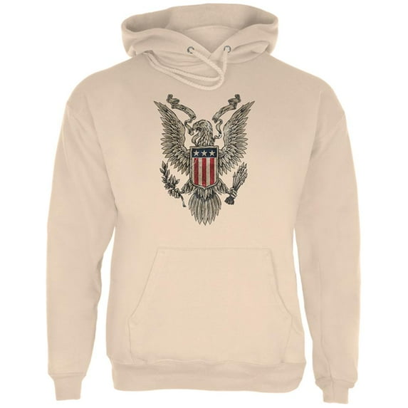 4th July Born Free Vintage American Bald Eagle Mens Hoodie
