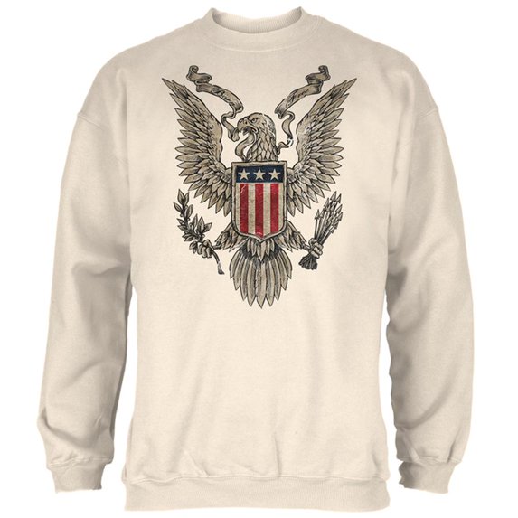 4th July Born Free Vintage American Bald Eagle Mens Sweatshirt