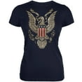 thumbnail image 1 of 4th July Born Free Vintage American Bald Eagle Navy Juniors T-Shirt - Small, 1 of 1