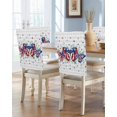 4th of July Butterfly Chair Covers for Dining Room Set of 6, Dining