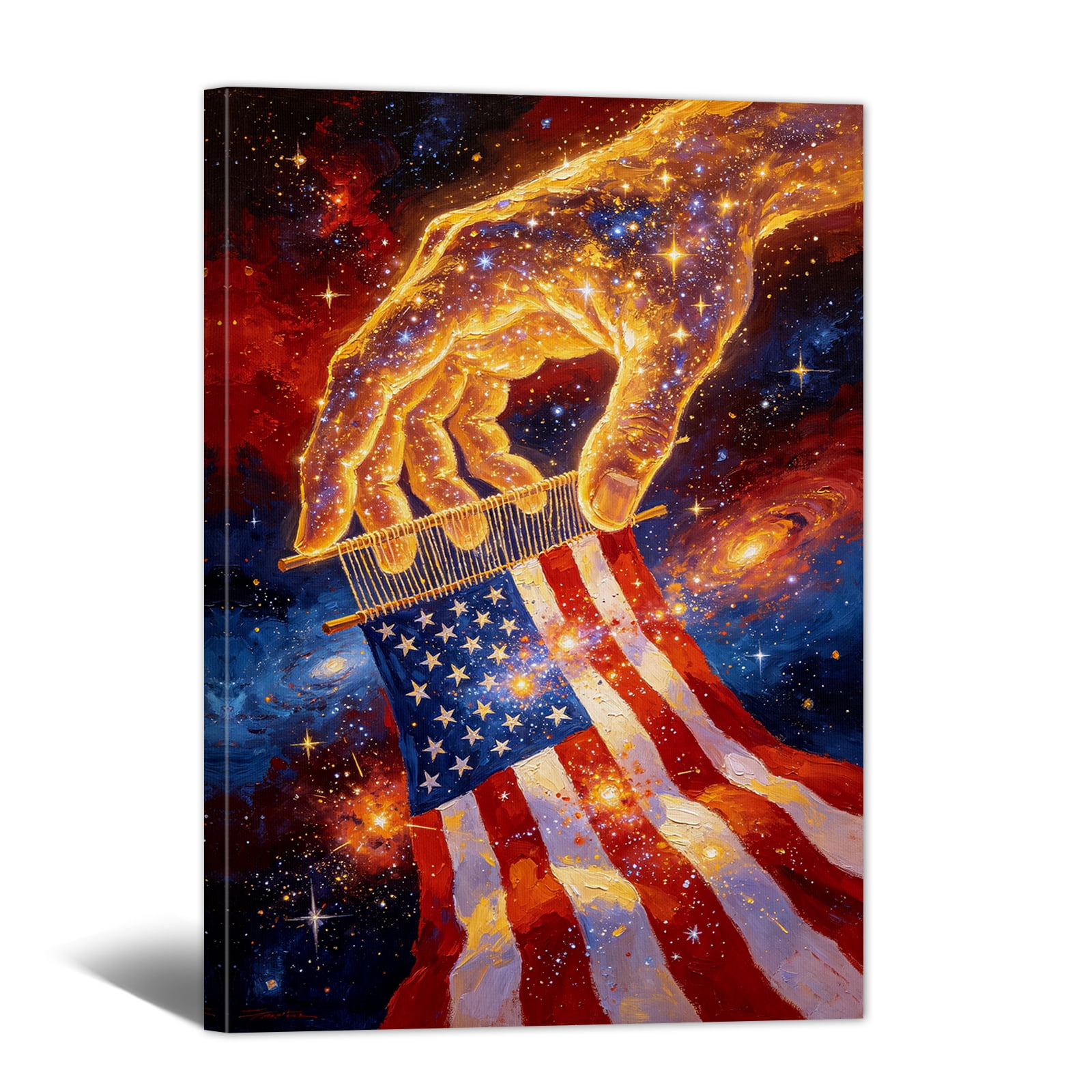 4th of July Canvas Wall Art - American Flag Patriotic Canvas Prints ...