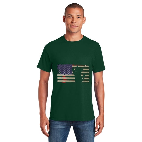 4th July Cat American Flag Cute Family Matching Patriotic Graphic Art T-Shirt Unisex, up to 5XL