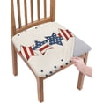 thumbnail image 1 of 4th of July Chair Seat Covers for Dining Room Stretch Chair Seat Covers Set of 6, Patriotic Blue Red Star Independence Day Chair Seat Protector Cushion Slipcovers for Kitchen Restaurant Office, 1 of 6