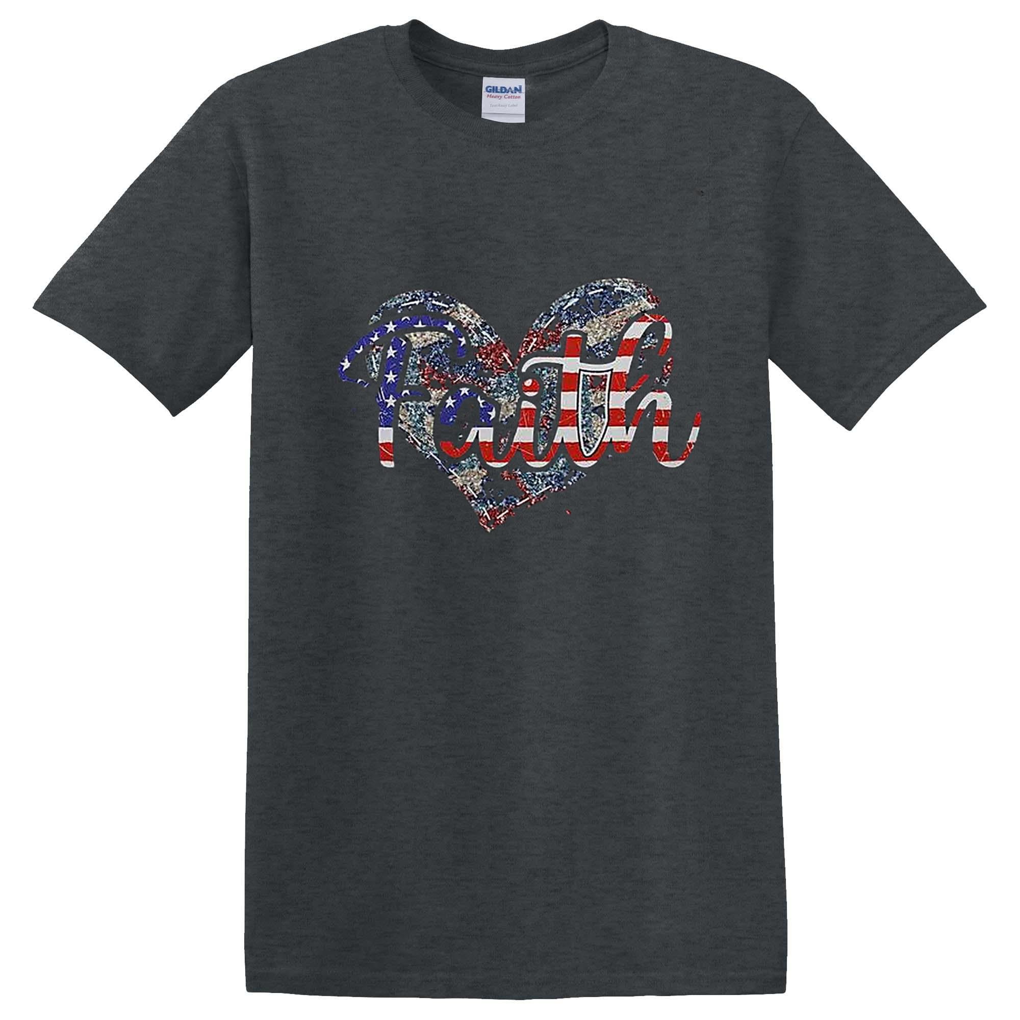 4th July Christian Faith Heart Religious Patriotic Graphic Design Art T 4th July Christian Faith Heart Religious Patriotic Graphic Design Art T