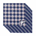 thumbnail image 1 of 4th of July Cloth Napkins, Independence Day Blue White Plaid Red Star Washable and Reusable Dinner Napkins Set of 8, Table Napkin for Kitchen Party Birthday Wedding Hotel Housewarming 20"x20", 1 of 8