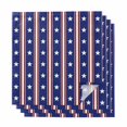 thumbnail image 1 of 4th of July Cloth Napkins,Independence Day Blue White Red Stripes Country Star Washable and Reusable Dinner Napkins Set of 4,Table Napkin for Kitchen Party Birthday Wedding Hotel Housewarming 20"x20", 1 of 8